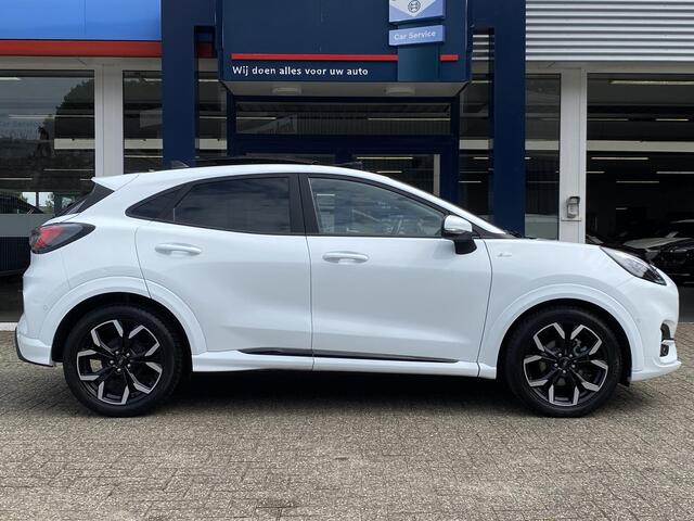 Ford PUMA 1.0 EcoBoost Hybrid ST-Line X / NL-Auto / Half-Leder / Open/Pano-Dak / Bang&Olufsen / Digitaal-Dashboard / LED / DAB / Apple-Carplay & Android-Auto / Navi / Camera / Stoel+Stuurverwarming / Adaptieve Cruise-Control / Climate-Control / ELKTR-Pakket / PDC /