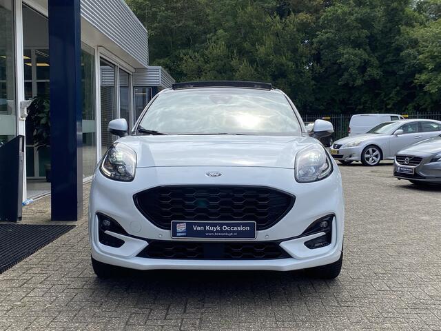 Ford PUMA 1.0 EcoBoost Hybrid ST-Line X / NL-Auto / Half-Leder / Open/Pano-Dak / Bang&Olufsen / Digitaal-Dashboard / LED / DAB / Apple-Carplay & Android-Auto / Navi / Camera / Stoel+Stuurverwarming / Adaptieve Cruise-Control / Climate-Control / ELKTR-Pakket / PDC /