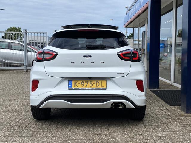 Ford PUMA 1.0 EcoBoost Hybrid ST-Line X / NL-Auto / Half-Leder / Open/Pano-Dak / Bang&Olufsen / Digitaal-Dashboard / LED / DAB / Apple-Carplay & Android-Auto / Navi / Camera / Stoel+Stuurverwarming / Adaptieve Cruise-Control / Climate-Control / ELKTR-Pakket / PDC /