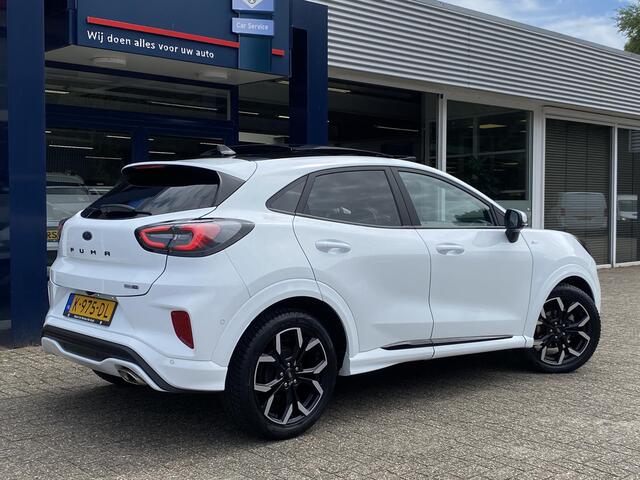 Ford PUMA 1.0 EcoBoost Hybrid ST-Line X / NL-Auto / Half-Leder / Open/Pano-Dak / Bang&Olufsen / Digitaal-Dashboard / LED / DAB / Apple-Carplay & Android-Auto / Navi / Camera / Stoel+Stuurverwarming / Adaptieve Cruise-Control / Climate-Control / ELKTR-Pakket / PDC /