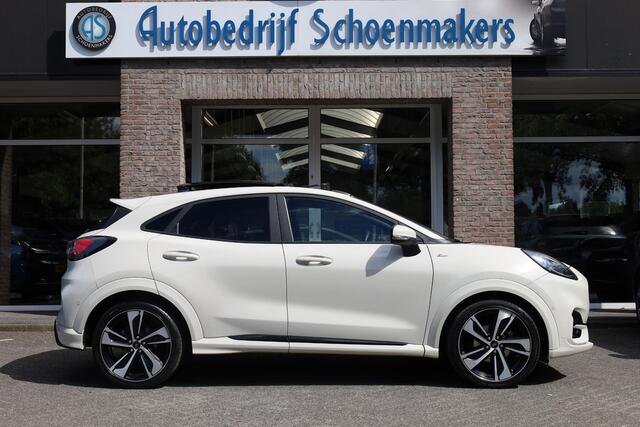 Ford PUMA 1.0 EcoBoost Hybrid ST-Line X ST-LINE PANO AFN-TREKH HALF-LEER RUIT/STOELVERW. ELEC.ACHTERKLEP/SPIEGELS CAMERA DAB 2XPDC 19''LMV METROPOLIS-WHITE!!