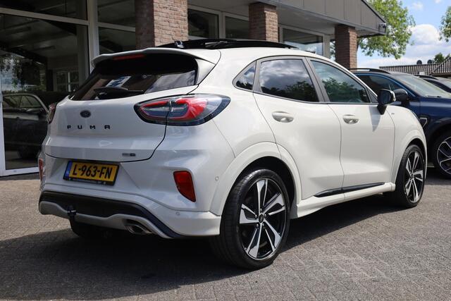 Ford PUMA 1.0 EcoBoost Hybrid ST-Line X ST-LINE PANO AFN-TREKH HALF-LEER RUIT/STOELVERW. ELEC.ACHTERKLEP/SPIEGELS CAMERA DAB 2XPDC 19''LMV METROPOLIS-WHITE!!