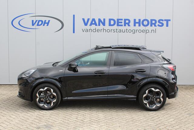 Ford PUMA 1.0-155pk EcoBoost Mild-Hybrid ST-Line X AUTOMAAT. Nieuw model ! Ruim ¤. 7.000,- beneden de nieuwprijs ! Elektr. panodak, Navigatie, Telefoonvoorb., 360gr. camera, Led verl., Stoel-, stuur- en voorraamverw., B&O soundsyst., Apple Carplay/Android Auto, Af