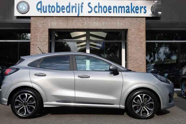 Ford PUMA 1.0 EcoBoost Hybrid ST-Line STUUR/RUIT/STOELVERWARMING DAB CARPLAY NAVI CRUISE CLIMA 17"LMV PDC ZWARTE-HEMEL ALL-SEASONS!