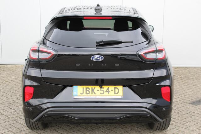 Ford PUMA 1.0-125pk EcoBoost Hybrid ST-Line X. Nieuw model ! Zeer luxe Ford Puma ! Autm. airco, side- en lane assist, elektr. achterklep, LED verl., stoel-, stuur- en voorraamverw., trekhaak+afn.b. kgl, B&O soundsyst., adapt. cruise cntrl, navigatie, telefoonvoorb.