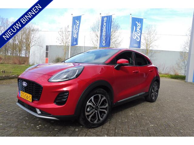 Ford PUMA nwe.model 125pk Hybrid Titanium Navi Camera Trekhaak Elek.klep Winter-Pack BIJNA NIEUWE NED. AUTO