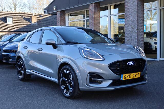 Ford PUMA 1.0 EcoBoost Hybrid ST-Line X FACELIFT!! CAMERA STUUR/STOEL/RUITVERWARMING 1e-EIGENAAR DEALER-OND TREKHAAK-AFN CARPLAY DAB B&O ZWARTE-HEMEL ENZ.