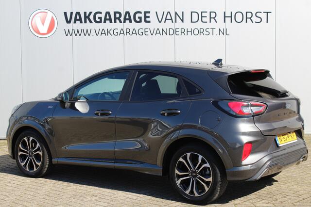 Ford PUMA 1.0-125pk EcoBoost Hybrid ST-Line X. Erg nette en goed onderhouden Ford Puma ! Autm. airco, stoel-, stuur- en voorraamverw., adaptieve cruise cntrl, lane- en side assist, Led verlichting, B&O soundsyst., camera, parkeersensoren etc.