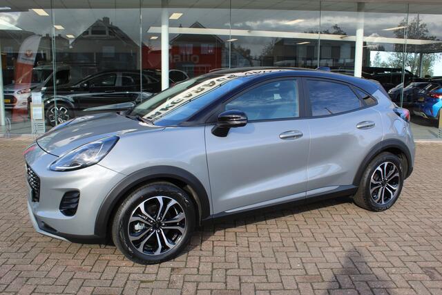 Ford PUMA 1.0-125pk EcoBoost Hybrid Titanium Nieuw Model Naviagtie , Camera , Stoel , Stuur en Voorruitverwarming Fabrieksgarantie t/m 16-6-2029 ! Slechts 3.000km !