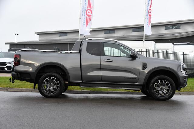 Ford RANGER 2.0 Super Cab EcoBlue Wildtrak Adaptieve Cruise, 360 Camera, Carplay, 3500kg Trekhaak, LEDER, LED, 204pk, Automaat, Uniek!