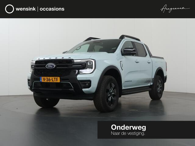Ford RANGER Stormtrak 2.3 PHEV | 279 PK | DOUBLE CAB | NL AUTO | PRO POWER ONBOARD 2.3 kWh | 360 CAMERA | 3500 KG TREKHAAK | ADAPTIEVE CRUISE | LEREN BEKLEDING | NAVIGATIE | STOELVERWARMING | STUURWIELVERWARMING | ELEKRISCHE ROLLER-TOP