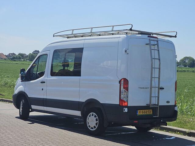 Ford TRANSIT 330 2.0 TDCI L2H2 DC Trend Airco Trekhaak Imperiaal-Trap Oh-Historie 1e Eigenaar Euro6!