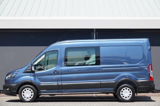 Ford TRANSIT L3H2 2.0Tdci 130Pk | Dubbel Cabine | 5-Persoons | Trend | Achteruitrijcamera | Chrome Blue