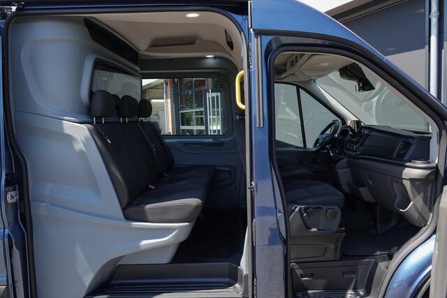 Ford TRANSIT L3H2 2.0Tdci 130Pk | Dubbel Cabine | 5-Persoons | Trend | Achteruitrijcamera | Chrome Blue
