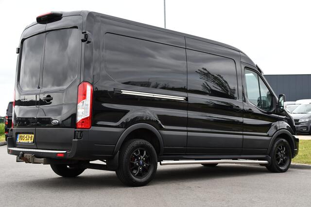 Ford TRANSIT 350 2.0 TDCI L3H2 Black Edition Limited Cruise, Camera, Carplay, 185PK, 2 x Schuifdeur, Trekhaak, Xenon, Uniek!