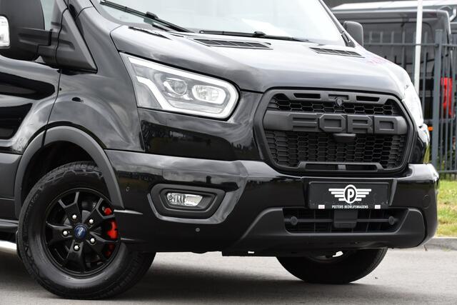 Ford TRANSIT 350 2.0 TDCI L3H2 Black Edition Limited Cruise, Camera, Carplay, 185PK, 2 x Schuifdeur, Trekhaak, Xenon, Uniek!