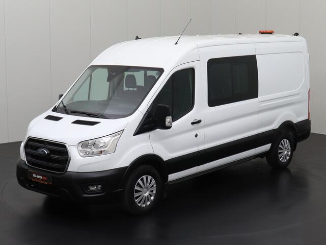 Ford TRANSIT 2.0TDCI 130PK L2H2 Dubbele Cabine | 7-Persoons | Leder | Navigatie | Camera | Airco | Cruise | Trekhaak