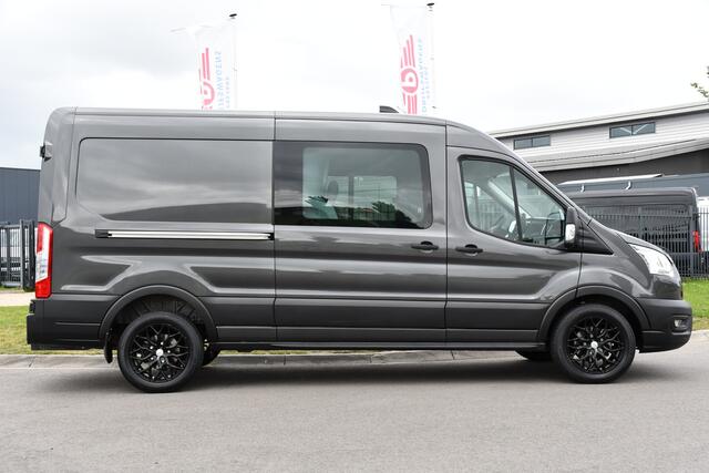 Ford TRANSIT 350 2.0 TDCI L3H2 DC Raptor Grill Cruise, Camera, Carplay, Automaat, Sensoren, Trekhaak, NAVI, Multimedia, Uniek!
