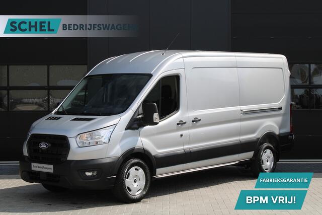 Ford TRANSIT 350 2.0 TDCI L3H2 Trend 165pk - Facelift - 2x Schuifdeur - 360 Camera - Trekhaak - ACC - Stoel & Stoelverwarming - Blind Spot - Navi - 270gr deuren - Rijklaar