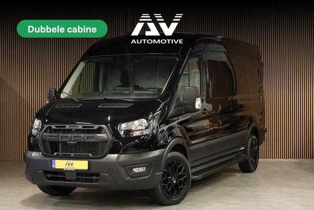 Ford TRANSIT 350 2.0 TDCI L3H2 DC | Nieuw | CarPlay | Navigatie | Blind Spot | Stoelverwarming | Camera | DAB | Cruise control | Trekhaak | PDC V+A | Dubbel cabine | 5-Zitter | MY2024 | BPM Vrij