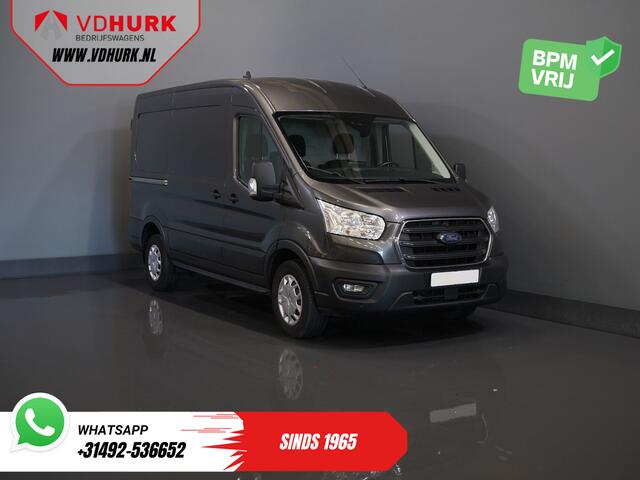 Ford TRANSIT 350 2.0 TDCI 170 pk Aut. L2H2 BPM VRIJ! Carplay/ Navi/ Camera/ Inrichting/ Trekhaak/ PDC/ Cruise/ Airco