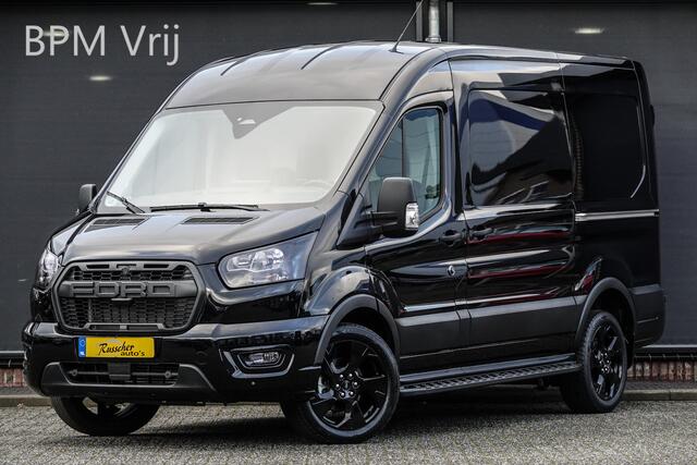 Ford TRANSIT L2H2 | 165Pk A8 Aut. | Raptor Edition | 2x Schuifdeur | Achteruitrijcamera | Trekhaak | 19'' | Agate Black