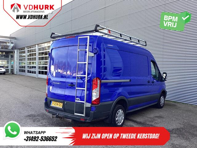 Ford TRANSIT 2.0 TDCI 130 pk L2H2 Trend NL Auto/ 2xSchuifdeur/ Imperaal + Ladder/ Inrichting/ Cruise/ Camera/ Trekhaak/ PDC/ Airco