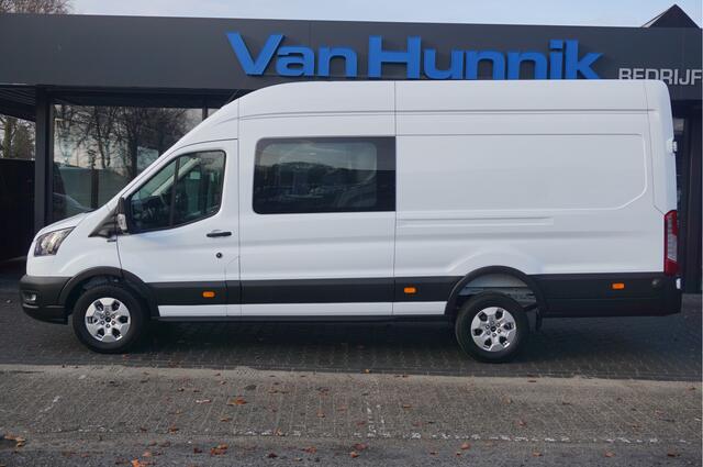 Ford TRANSIT 350L 130PK L4H3 Dubbel Cabine BPM VRIJ!! Navi, ° Camera, Adap. Cruise, LM Velg!! NR. A242
