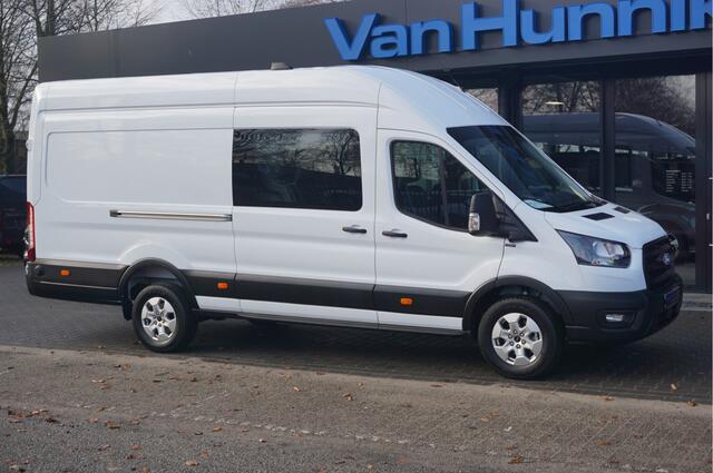 Ford TRANSIT 350L 130PK L4H3 Dubbel Cabine BPM VRIJ!! Navi, ° Camera, Adap. Cruise, LM Velg!! NR. A242
