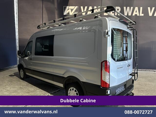 Ford TRANSIT 2.0 TDCI 131pk L3H2 Dubbele Cabine Euro6 Airco | 7-Zits | Imperiaal | 2500kg Trekhaak | Cruisecontrol Verwarmde voorruit, Parkeersensoren
