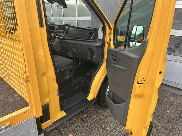 Ford TRANSIT 350 2.0 TDCI L5 RWD 170pk Openlaadbak Pick-up Airco Trekhaak 2991kg Actiebord laadbak 440 cm lange laadbak Bluetooth telefoon voorbereiding. Euro 6 open laadbak P-up Bakwagen