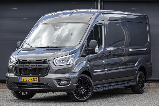 Ford TRANSIT L3H2 2.0Tdci 165Pk Aut. | Raptor Edition | 2xSchuifdeur | 360° Camera | Treeplanken | 19''