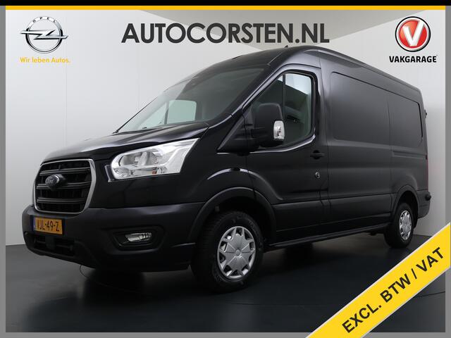 Ford TRANSIT 310 2.0TDCI 130PK L2H2 3-Persoons Navi* Camera Apple Carplay Android Auto Cruise Control Lane Assist Pdc Trend Stoelverwarming Elek.Stoel Wifi DAB Betonplex Vloer Wandbetimmering Schuifdeur 1e Eigenaar Euro 6
