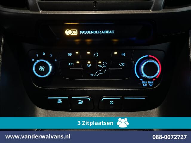Ford TRANSIT CONNECT 1.5 EcoBlue 101pk L1H1 Inrichting Euro6 Airco | 3-Zits | Camera | Navigatie | Apple Carplay | Android Auto Cruisecontrol, Parkeersensoren, Verwarmde voorruit, bijrijdersbank