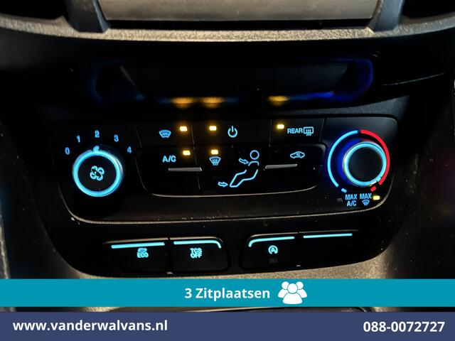 Ford TRANSIT CONNECT 1.5 EcoBlue 100pk L1H1 Euro6 Airco | 3-Zits | Parkeersensoren | Trekhaak Zijdeur, Verwarmde voorruit, Bijrijdersbank