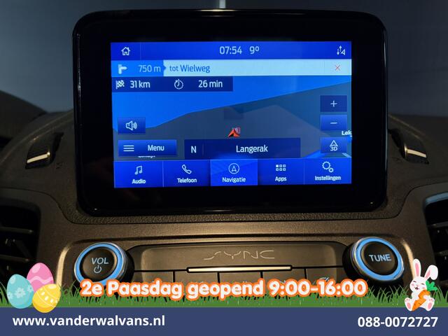 Ford TRANSIT CONNECT 1.5 EcoBlue 100pk L2H1 Euro6 Airco | 3-Zits | Camera | Navigatie | Verwarmde voorruit Parkeersensoren, Bijrijdersbank