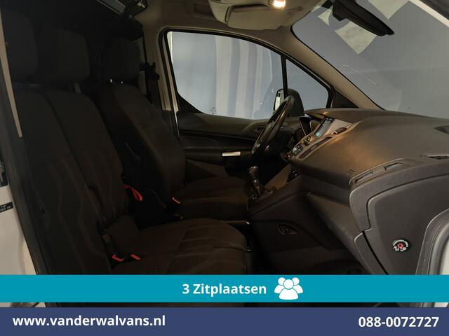 Ford TRANSIT CONNECT 1.5 TDCI 101pk L2H1 Euro6 Airco | 3-Zits | Navigatie | Imperiaal | Trekhaak | Cruisecontrol | Android Auto Parkeersensoren, Verwarmde voorruit, Bijrijdersbank