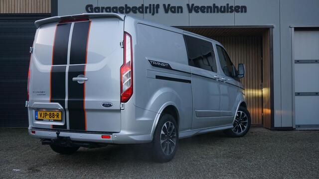 Ford TRANSIT CUSTOM 320 2.0 TDCI 185pk L2H1 Sport 2x Schuifdeur DC LED 17inch LM A-Camera *2800kg Trekgewicht* Trekhaak 88337km!