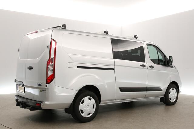 Ford TRANSIT CUSTOM 2.0 TDCI L2H1 | Dubbele Cabine | 6 Persoons | LED Trekhaak Airco Cruise Camera Carplay Navigatie PDC