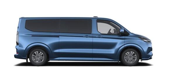 Ford TRANSIT CUSTOM 340 2.5 PHEV L2H1 Limited 233pk | Incl. BTW/BPM | Kombi | Dubbele zijschuifdeur | Privacy Glass | Inklapbare trekhaak | 17 inch lichtmetalen velgen | Driver Assistance Pack Premium | Verwarmbaar stuurwiel
