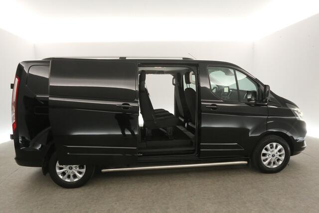 Ford TRANSIT CUSTOM 2.0 TDCI L2H1 | 170PK | Dubbele Cabine | 5 Persoons | Airco Cruise Camera Trekhaak 2xSchuifdeur LED Carplay 16"LMV PDC