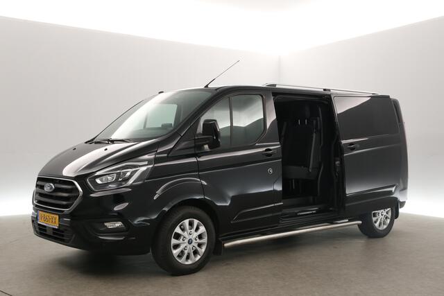 Ford TRANSIT CUSTOM 2.0 TDCI L2H1 | 170PK | Dubbele Cabine | 5 Persoons | Airco Cruise Camera Trekhaak 2xSchuifdeur LED Carplay 16"LMV PDC