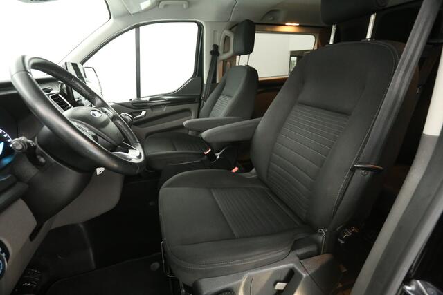 Ford TRANSIT CUSTOM 2.0 TDCI L2H1 | 170PK | Dubbele Cabine | 5 Persoons | Airco Cruise Camera Trekhaak 2xSchuifdeur LED Carplay 16"LMV PDC