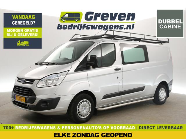 Ford TRANSIT CUSTOM 290 2.2 TDCI L2H1 Dubbele Cabine | 6 Persoons Airco Camera Cruise PDC Imperiaal Trekhaak