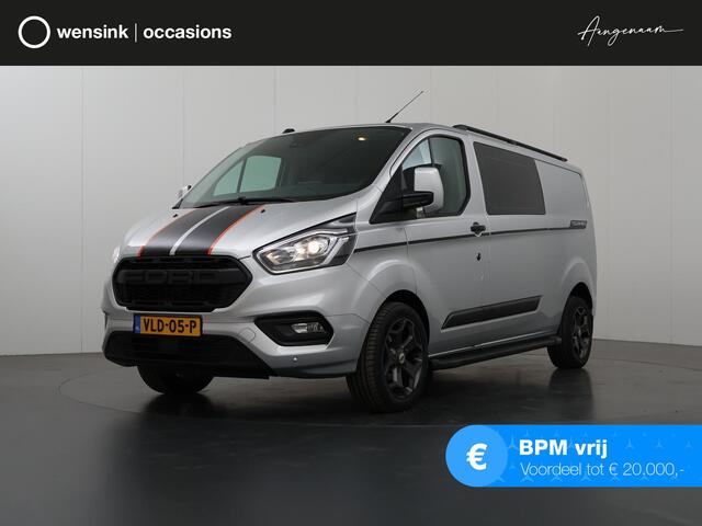 Ford TRANSIT CUSTOM 300 2.0 TDCI L2 H1 | DC | SPORT | BI-XENON | TREKHAAK 2800 KG AHW | NAVIGATIE | STOELVERWARMING | CRUISE CONTROL | 18" LICHTMETALEN WIELEN | AIRCO | DAK RAILING