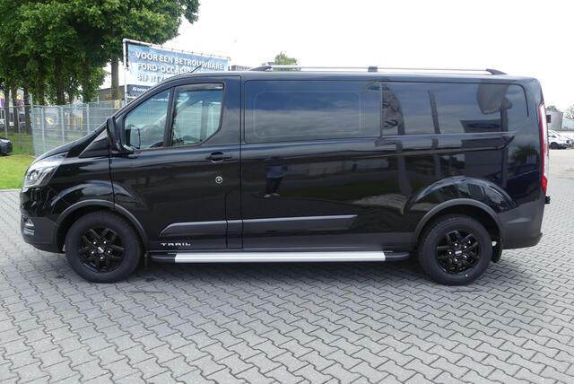 Ford TRANSIT CUSTOM 340 2.0 TDCI L2H1 DC Trail CRUISE, WINTER PACK, 6 p., NAVI, LEER, TREKHAAK, CAMERA, AIRCO, 52.865KM