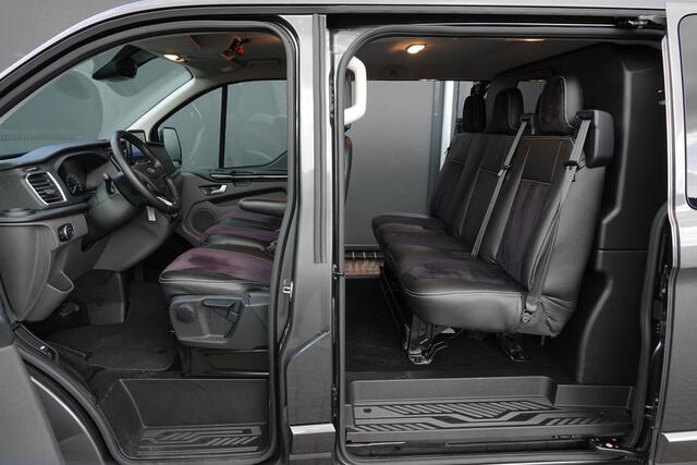 Ford TRANSIT CUSTOM L2H1 Dubbel Cabine 2.0Tdci 170Pk Aut. | Limited | 6-Persoons | 2xSchuifdeur | Achteruitrijcamera | Spoilerpack | 18''