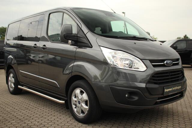 Ford TRANSIT CUSTOM 290 2.0TDCI 170pk L1H1 Limited DC | Leder | L+R Zijdeur | Trekhaak | Camera | Navi | Lease 342,- p/m
