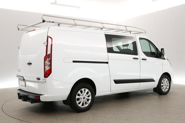 Ford TRANSIT CUSTOM 340 2.0 TDCI L2H1 | Dubbele Cabine | 5 Persoons | Automaat Camera Carplay LED Airco 2xSchuifdeur Trekhaak Imperiaal Navi Cruise PDC