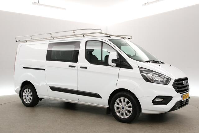 Ford TRANSIT CUSTOM 340 2.0 TDCI L2H1 | Dubbele Cabine | 5 Persoons | Automaat Camera Carplay LED Airco 2xSchuifdeur Trekhaak Imperiaal Navi Cruise PDC